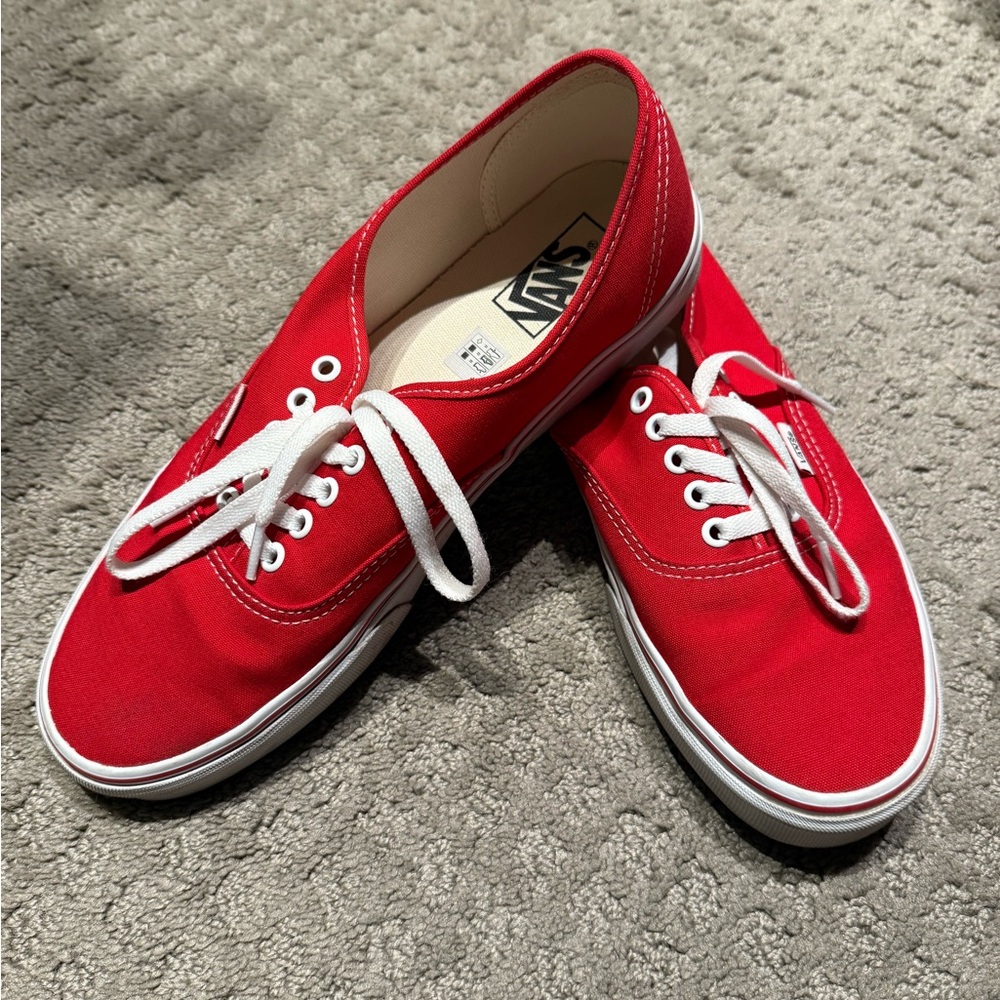 Vans Bold Red Canvas Shoes